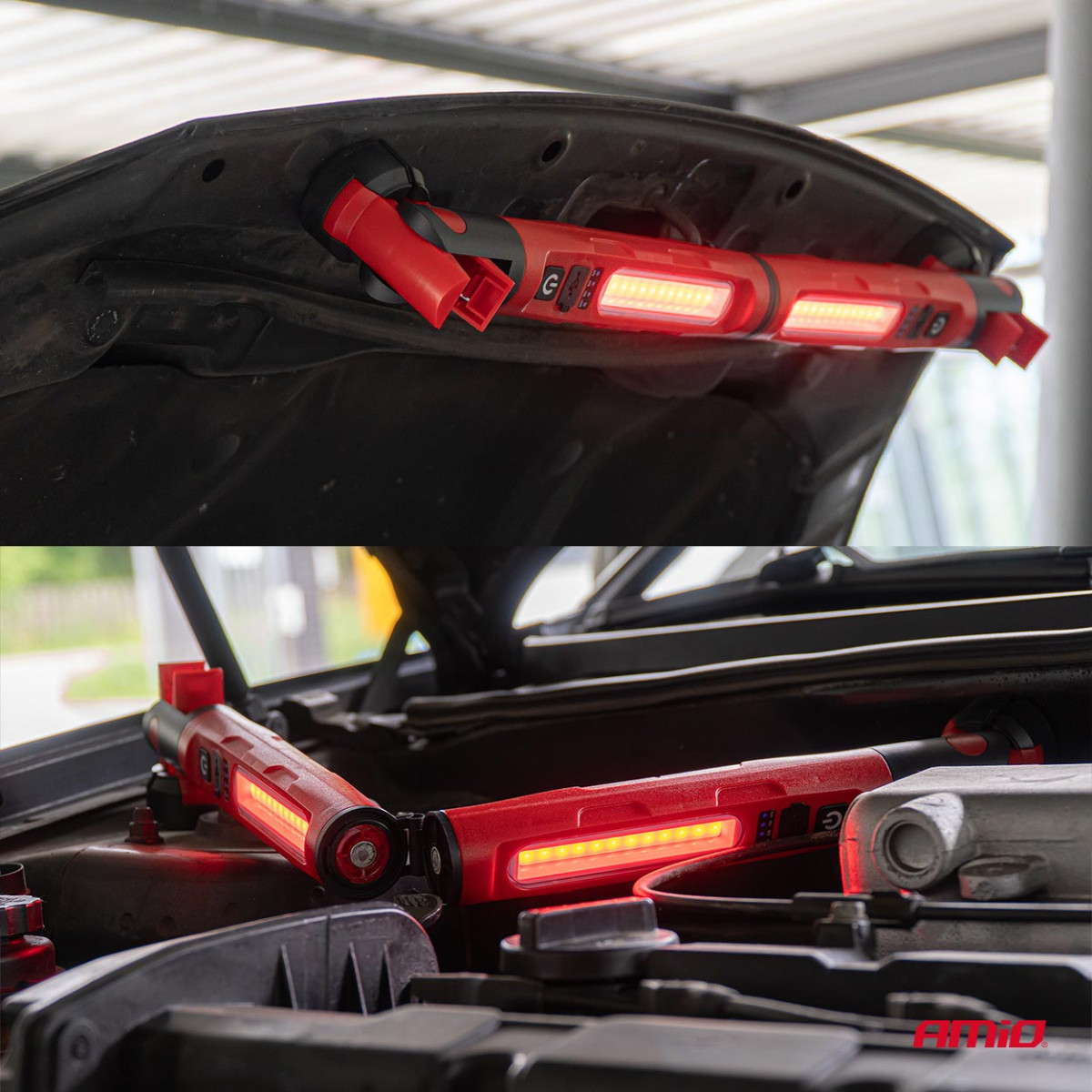 Foldable LED inspection lamp with magnet, 4000 mAh, AMIO-05025