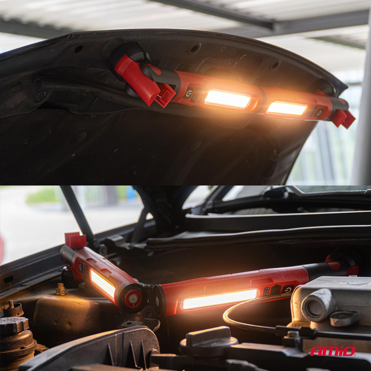 Foldable LED inspection lamp with magnet, 4000 mAh, AMIO-05025