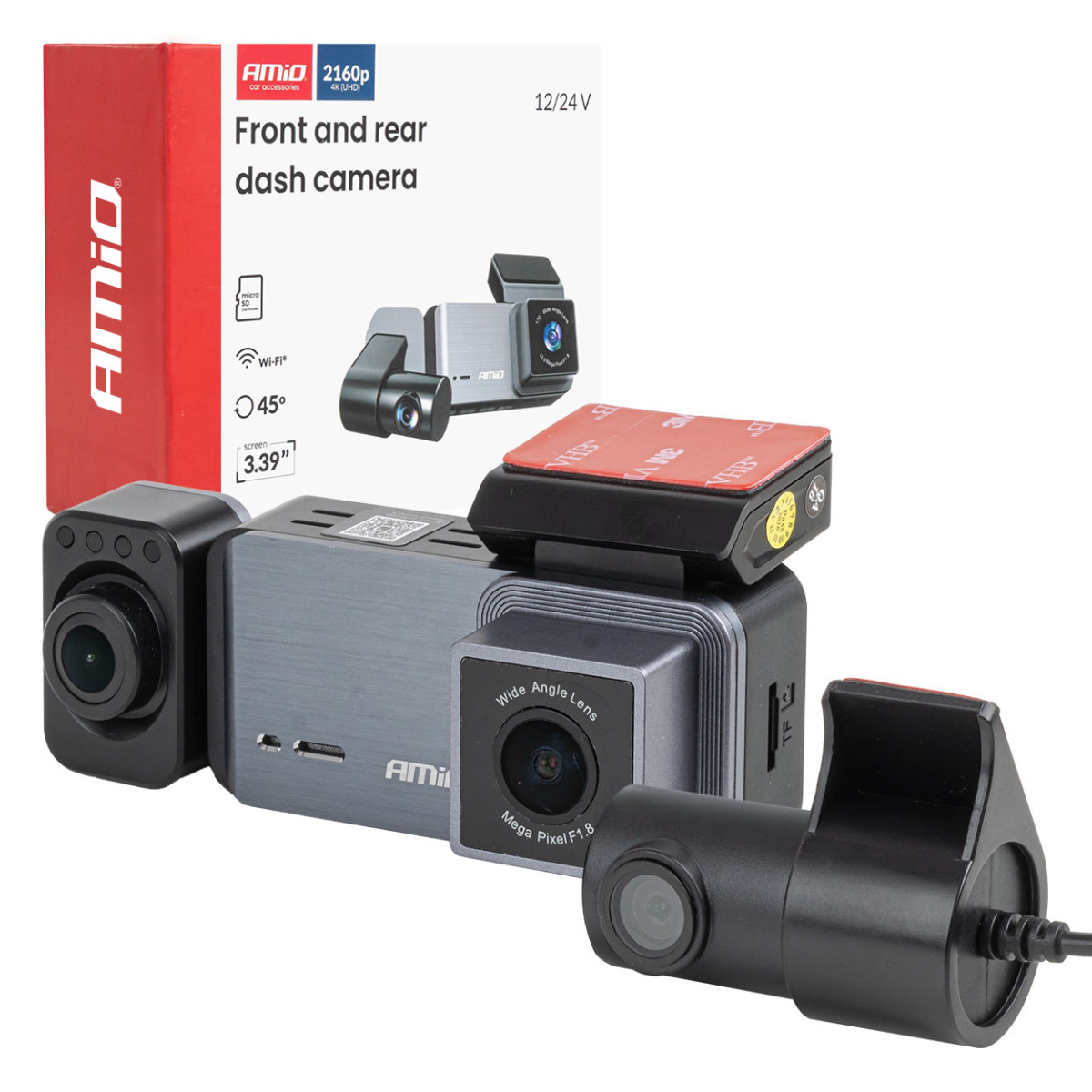 Car video recorder 4K + 1K + 2K WLAN Wi-Fi UHD 512 GB AMIO-04802.