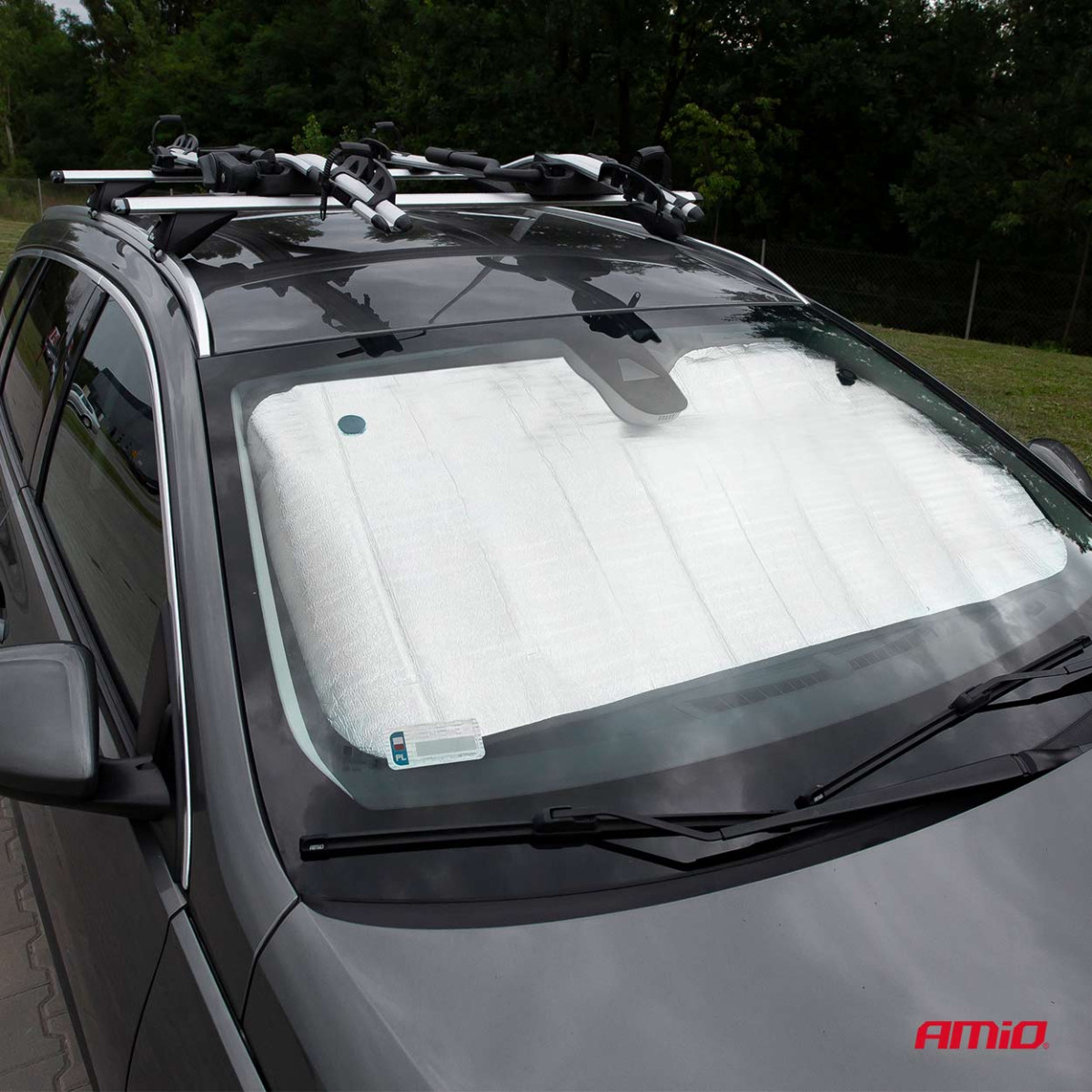 Windshield protector 130×60 cm, silver, EPE foam