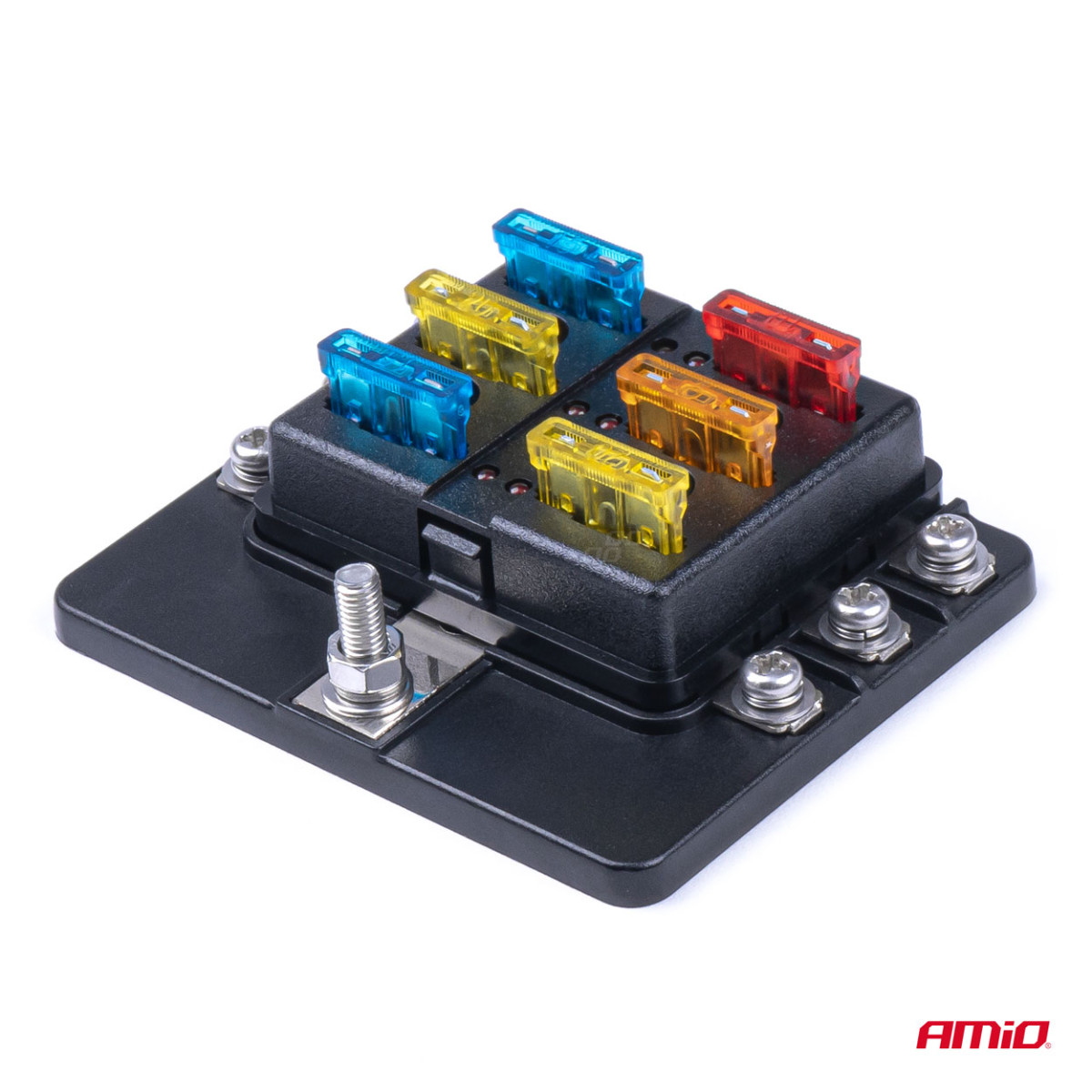 Fuse box, 6-slot with fuses AMIO-03039