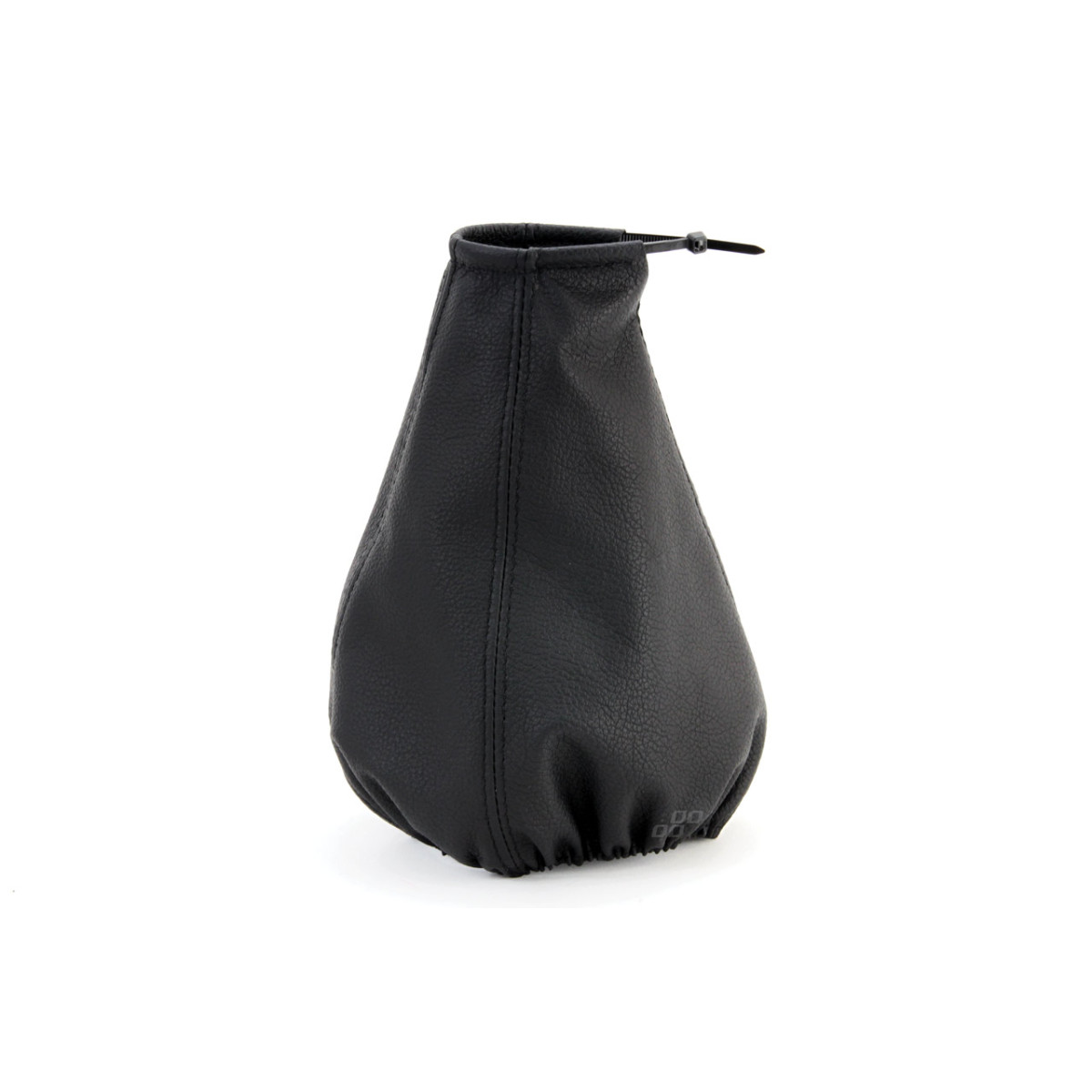 Gear lever knob cover, leather, with adjustable strap