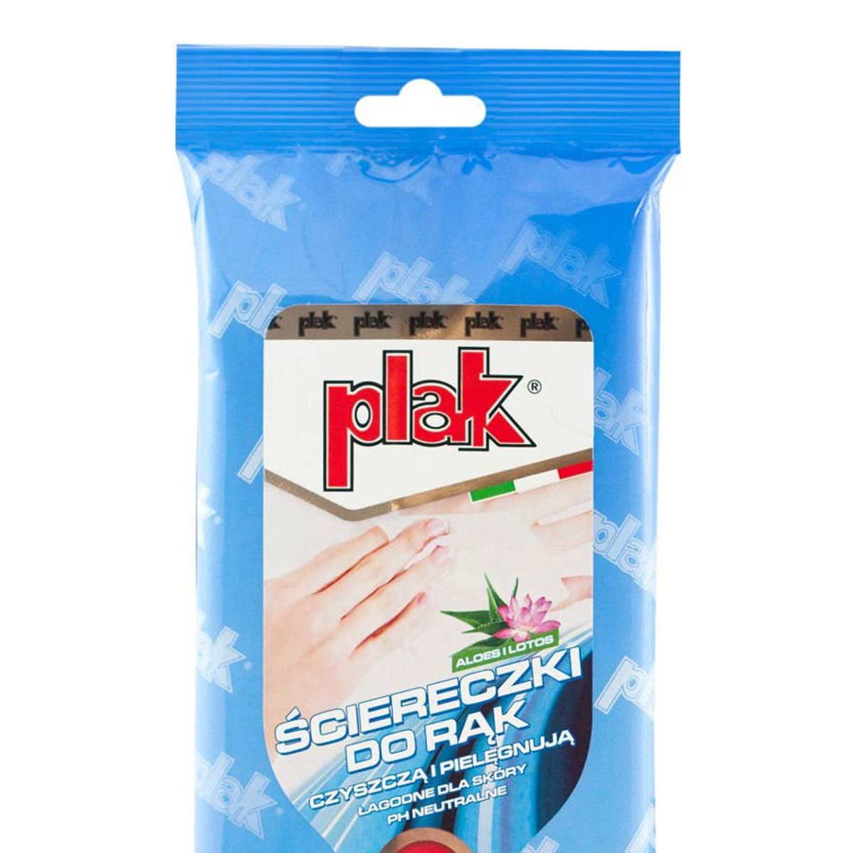 PLAK hand wipes, 24 pcs., aloe vera and lotus scent