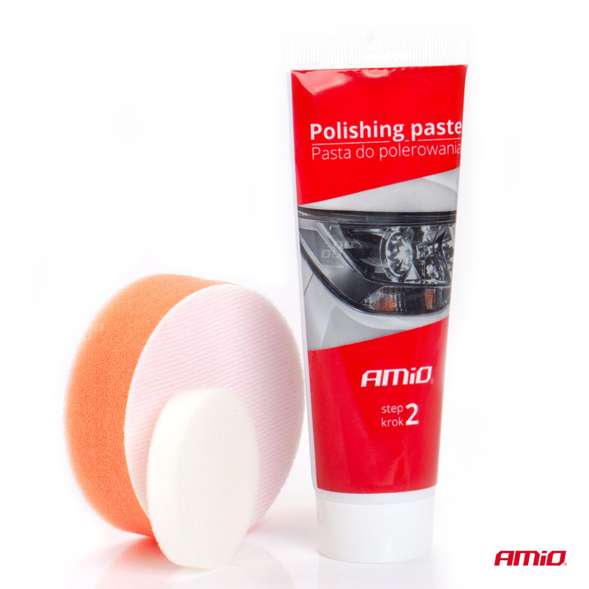 Headlight restoration kit, manual polishing AMIO-02892