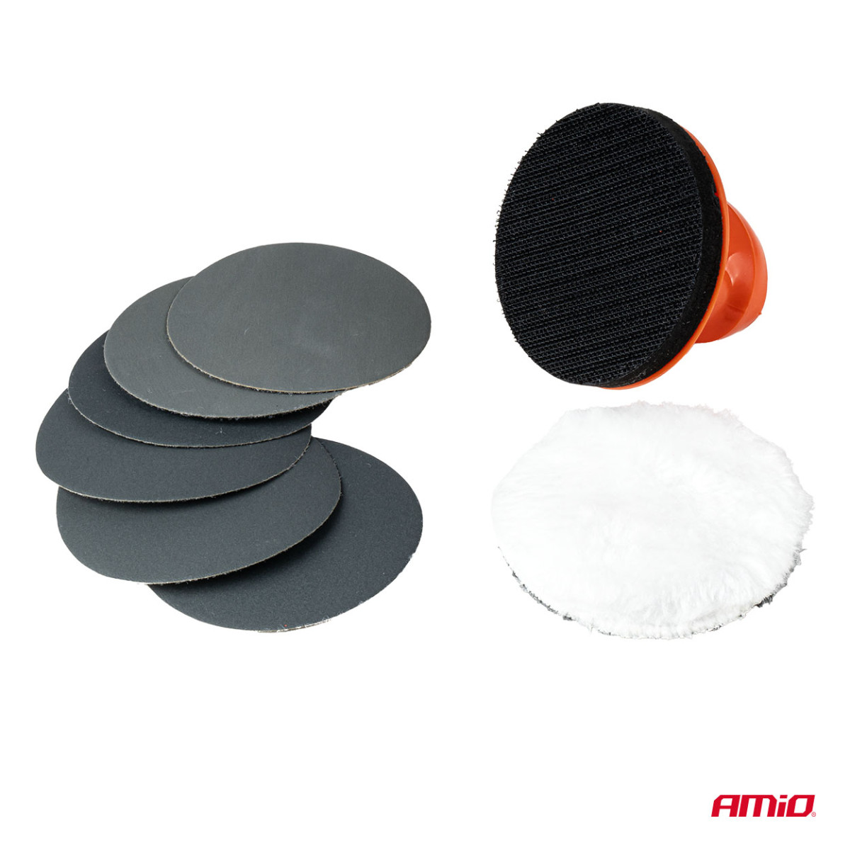 Manual headlight polishing kit + UV protection AMIO-04793