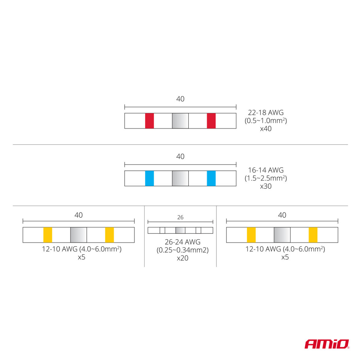 Heat shrinkable solder joints set with solder 100 pcs., AMIO-03034