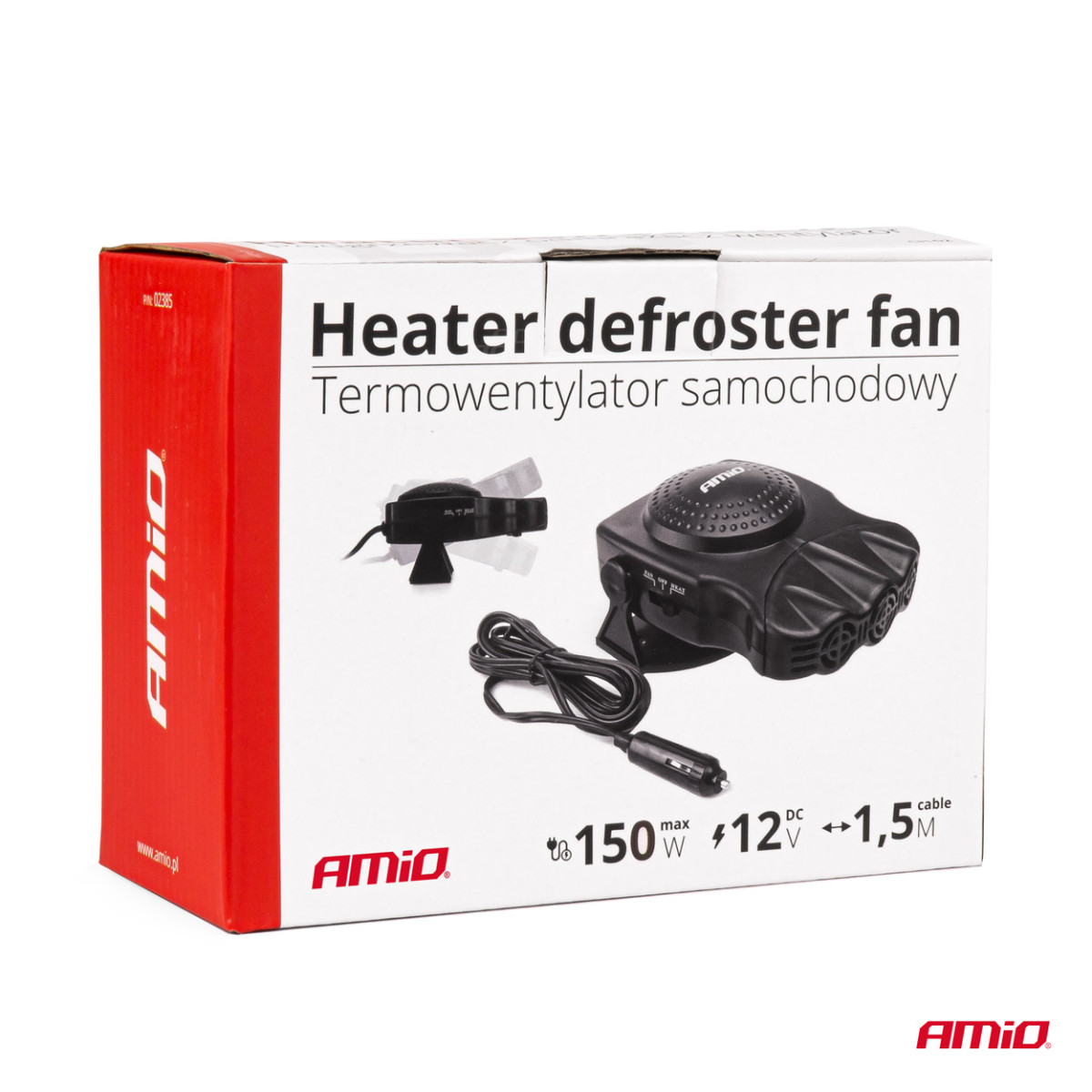 Car heater with fan -12V 150W AMIO-02385