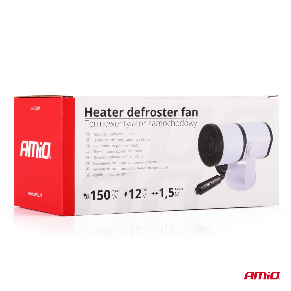 Car heater with fan 12V 150W AMiO-02897