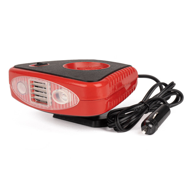 Car heater with fan and lamp, 12V