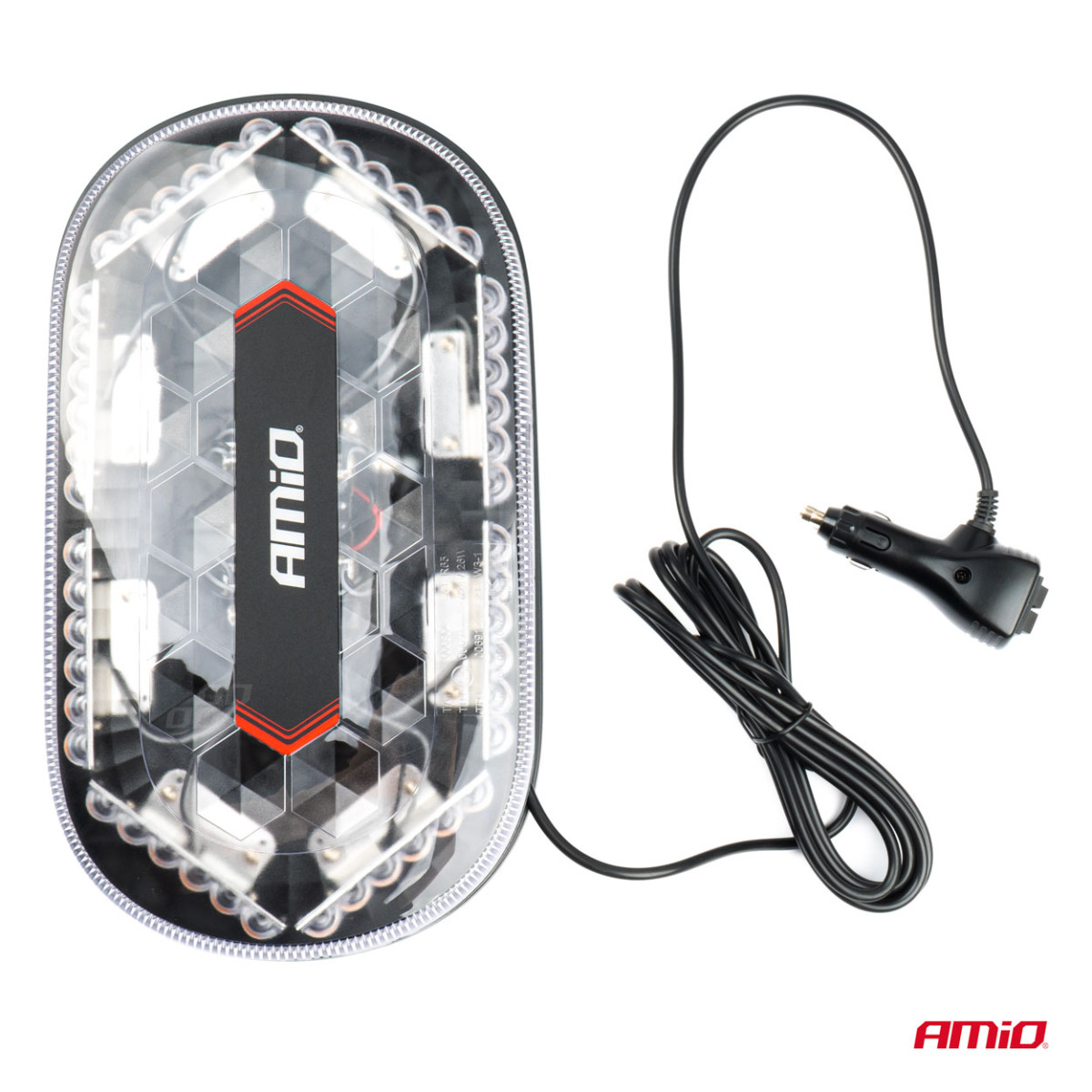 Magnetic LED warning light 48 LED WLB78 R65 12V 24V AMIO-03336