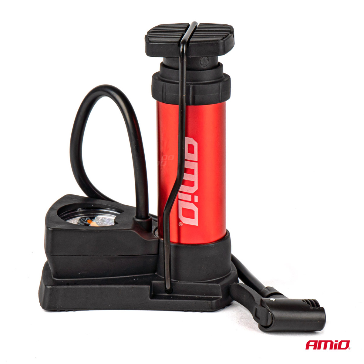 Mini foot pump with pressure gauge PU03, AMIO-02147 