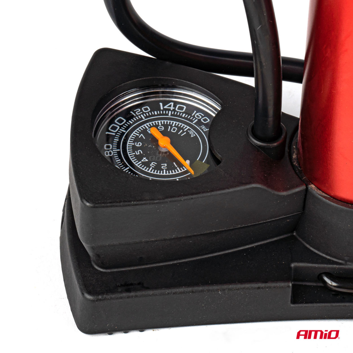 Mini foot pump with pressure gauge PU03, AMIO-02147 