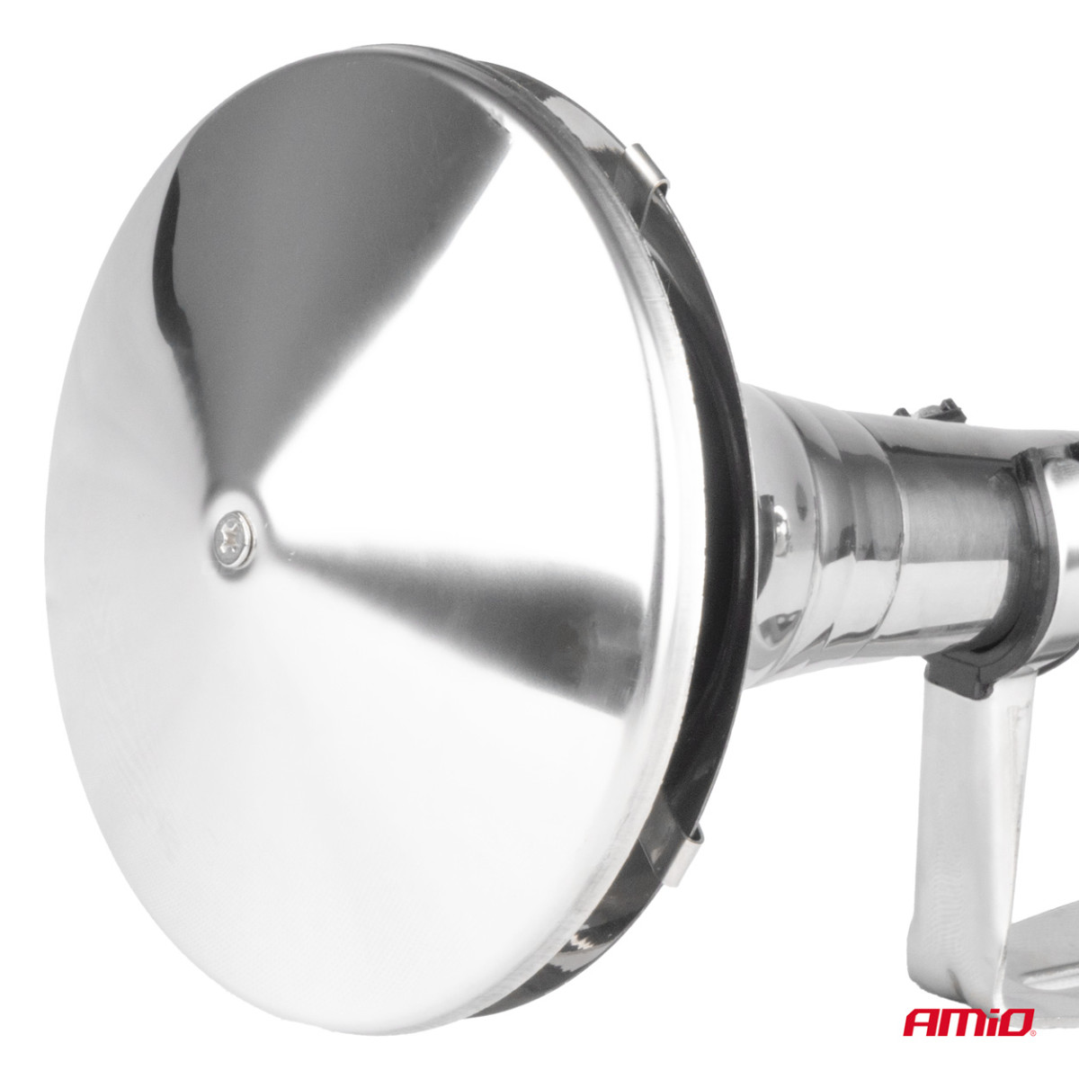 Horn – chrome, 620 mm, 115 dB, 12/24V, LowTone, AMIO-04078
