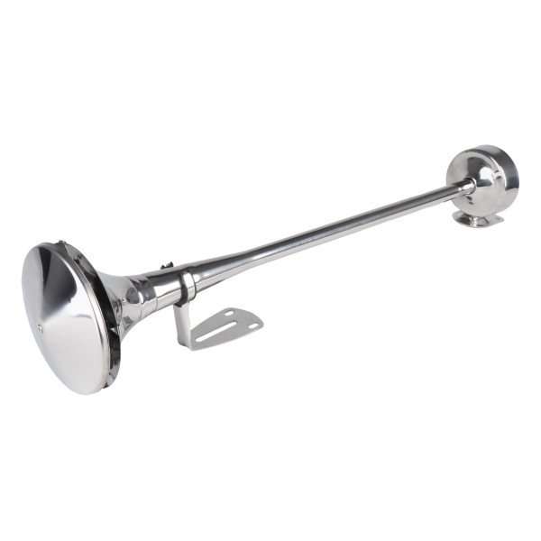 Horn – chrome, 620 mm, 115 dB, 12/24V, LowTone, AMIO-04078