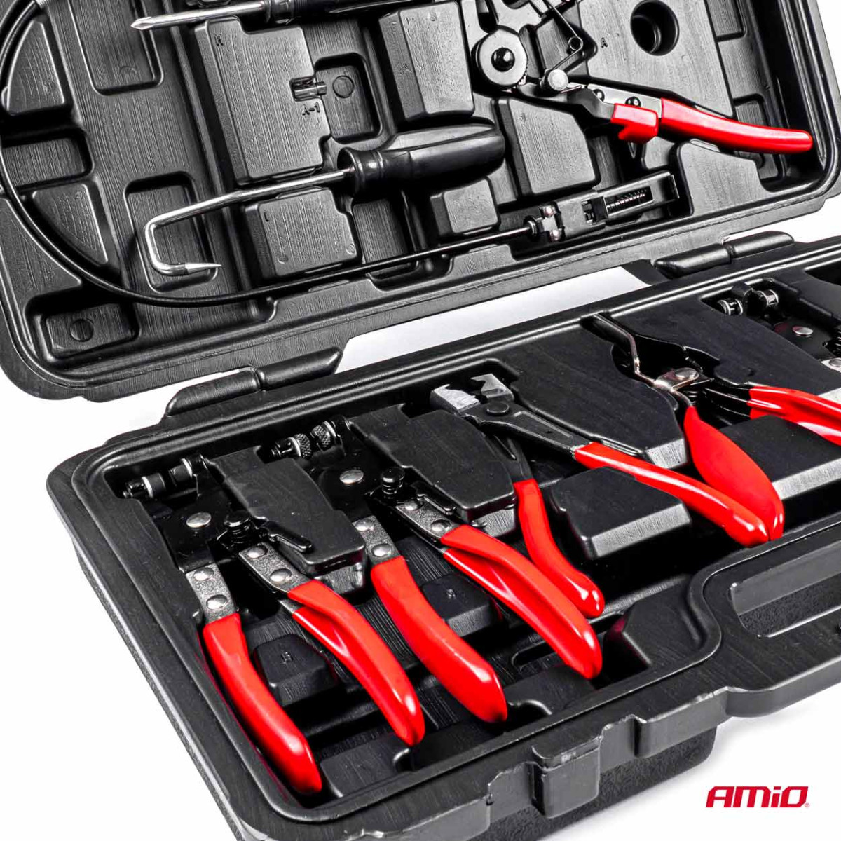 Hose clamp pliers, set of 9 pcs., AMIO-03230