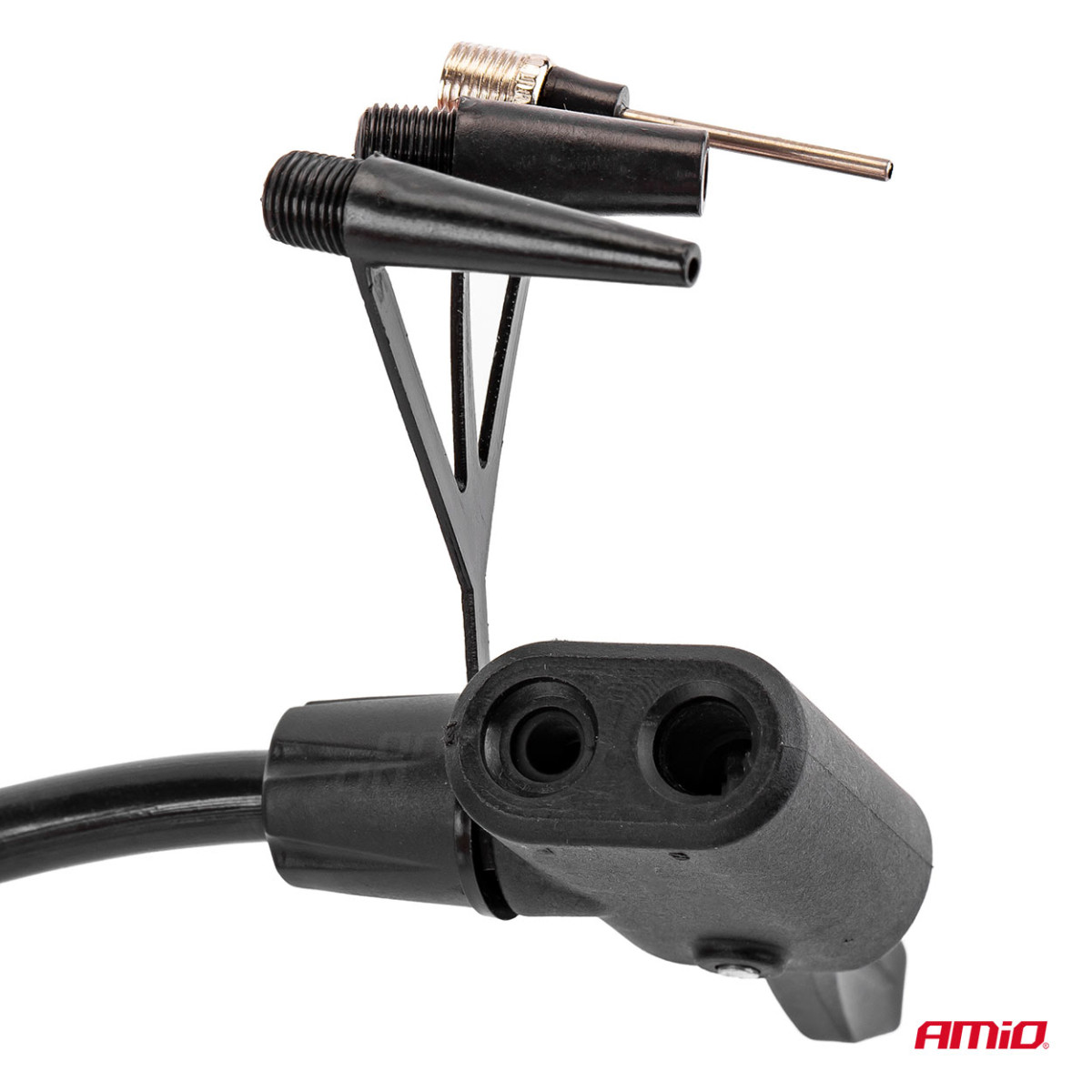 HQ single piston foot pump Ø55 mm with manometer and adapters PU06