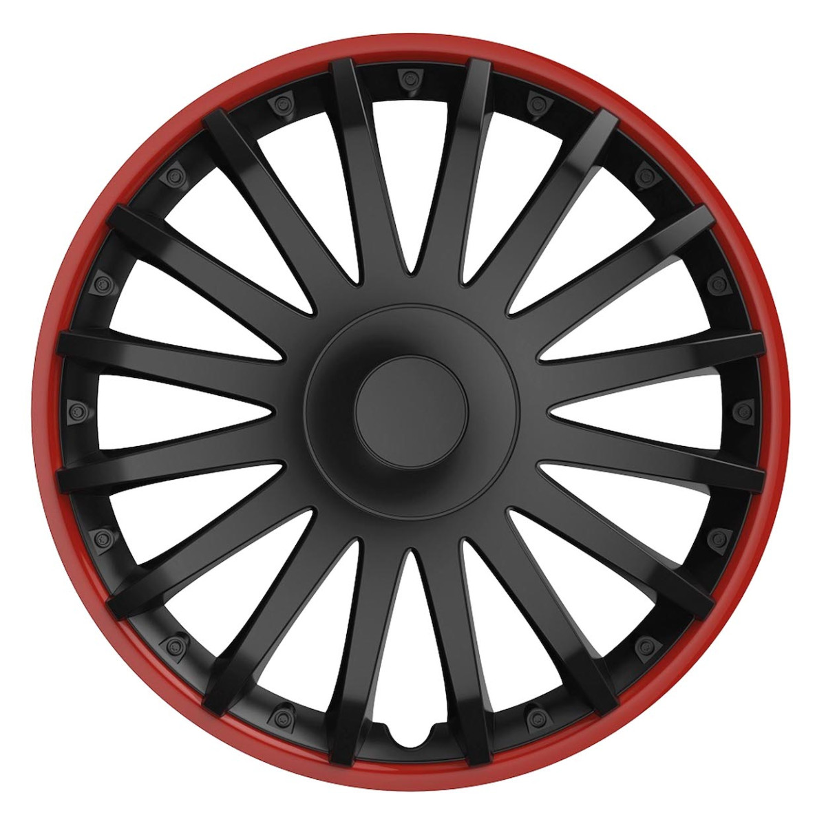 Wheel cover 1 pc. Crystal, black and red 15"