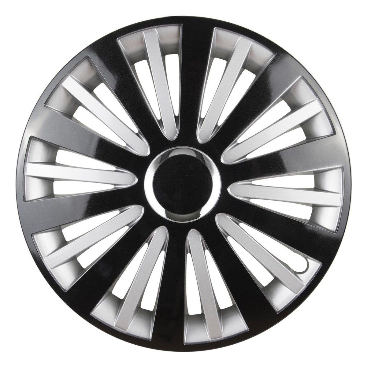 Wheel cover 1 pc. Falcon, black and silver 14"