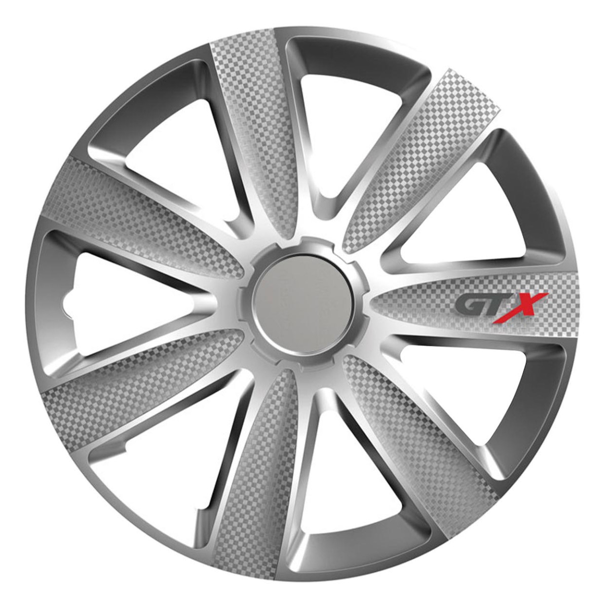 Wheel cover 1 pc. GTX, Carbon silver 14"