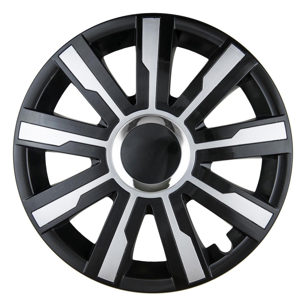 Wheel cover 1 pc. Mirage, black and silver 14"