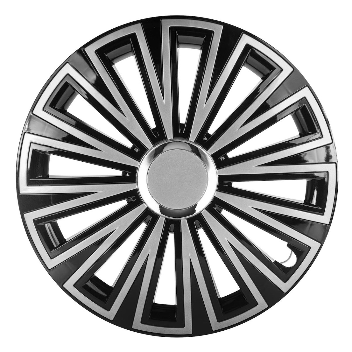 Wheel cover 1 pc. Sunset, black and silver 16"