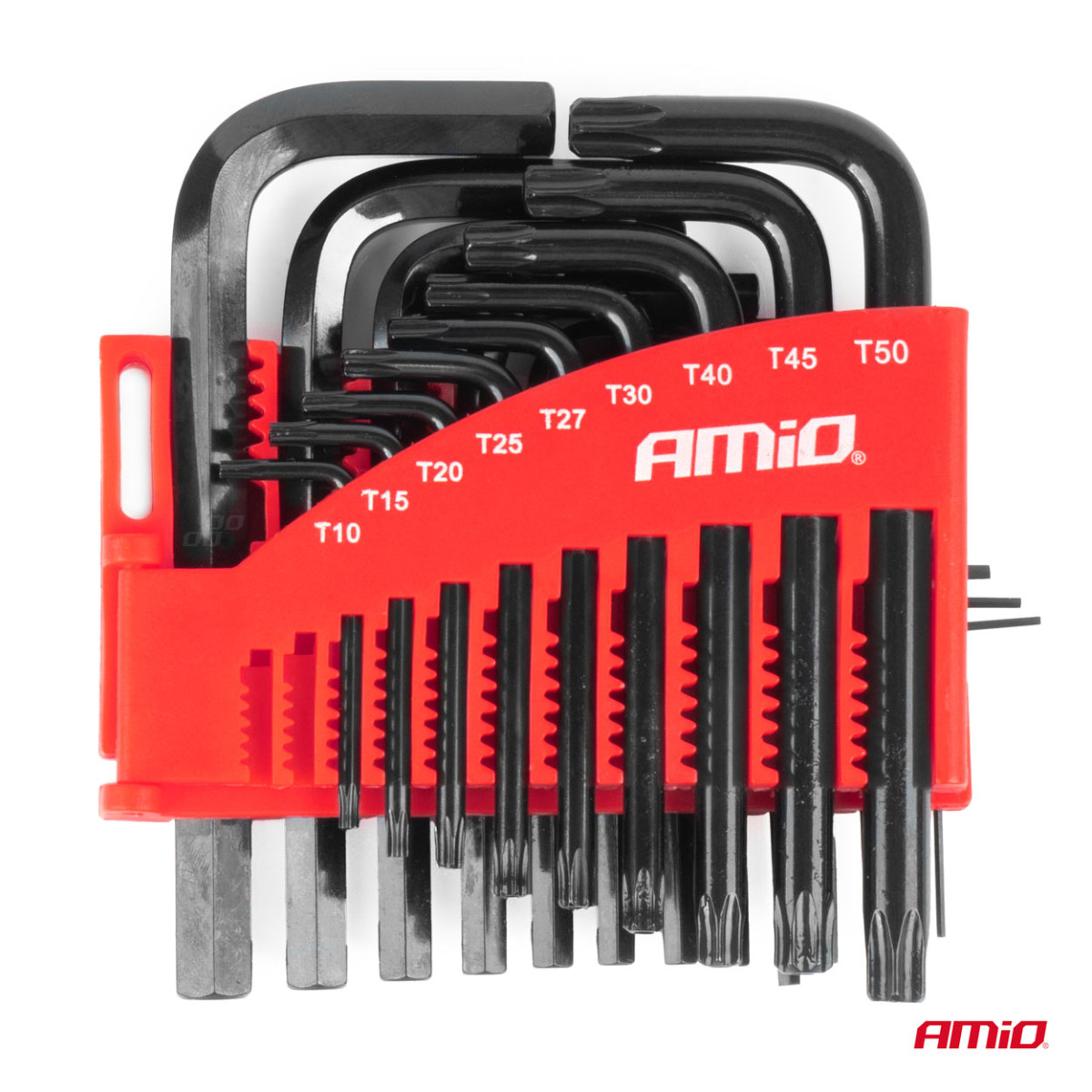 HEX and TORX key set CRV, black, 22 pcs., AMIO-04297