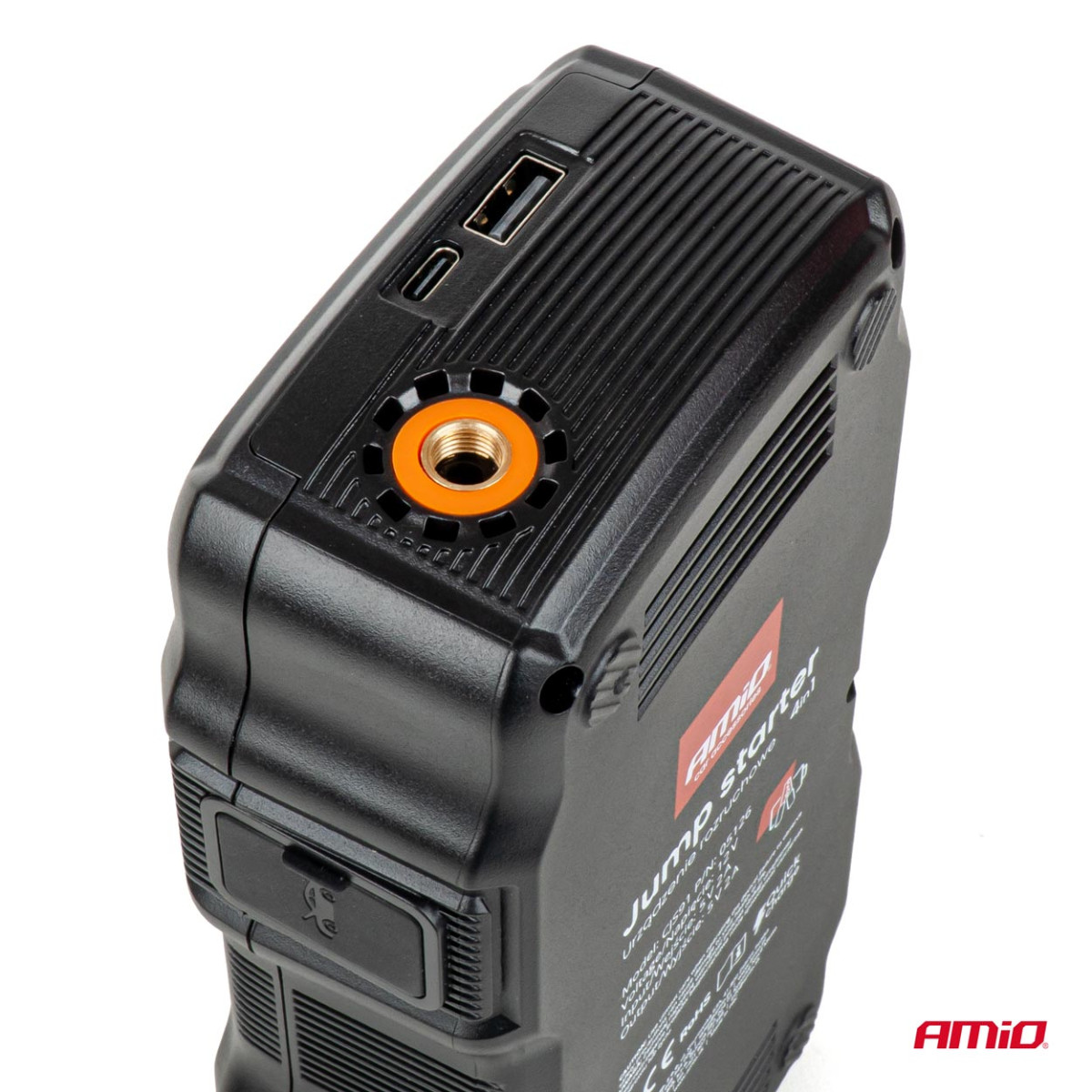 4-in-1 jump starter with compressor / Powerbank 12V 17Ah 900A, AMIO-05126
