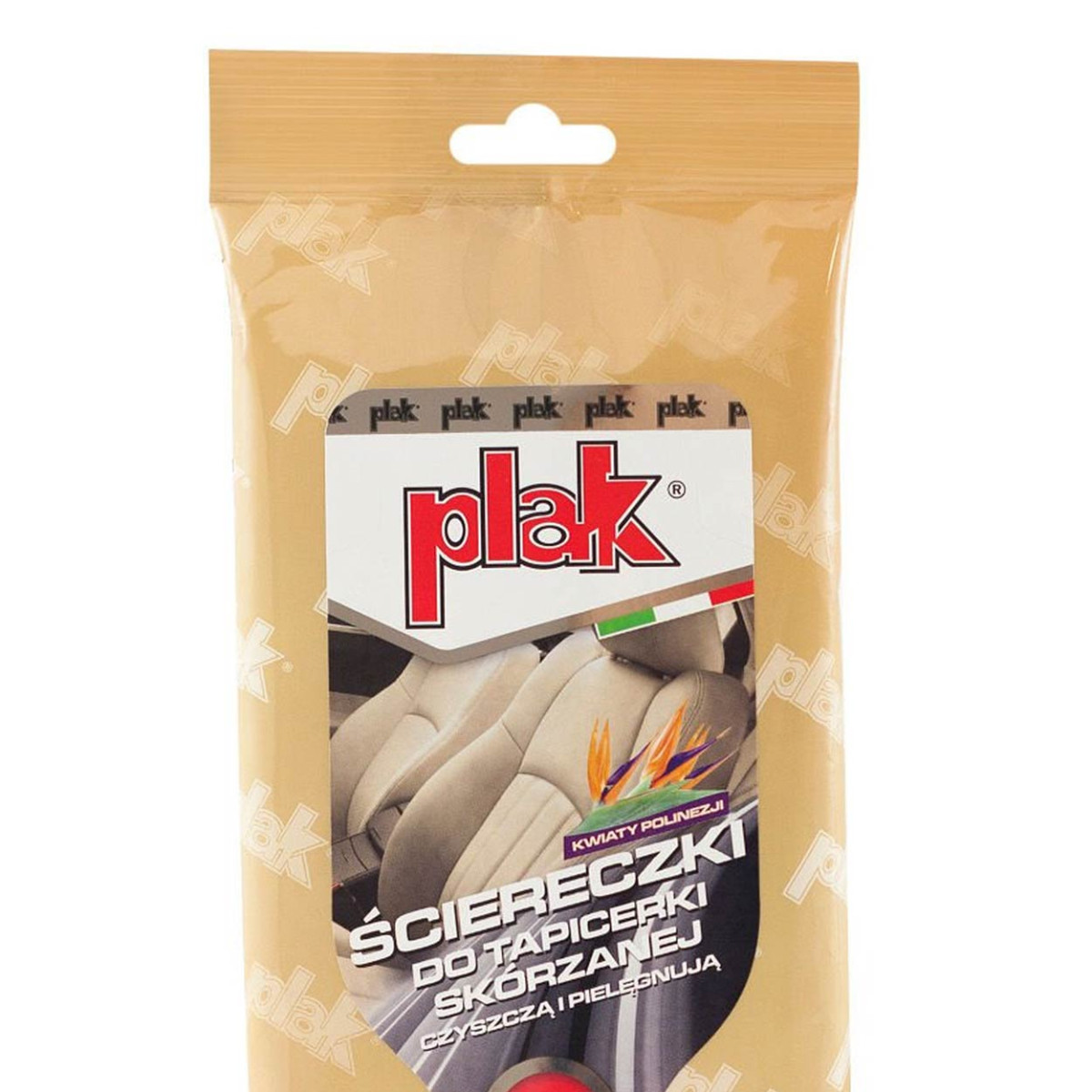 PLAK leather cleaning wipes, 24 pcs., Polynesian floral scent