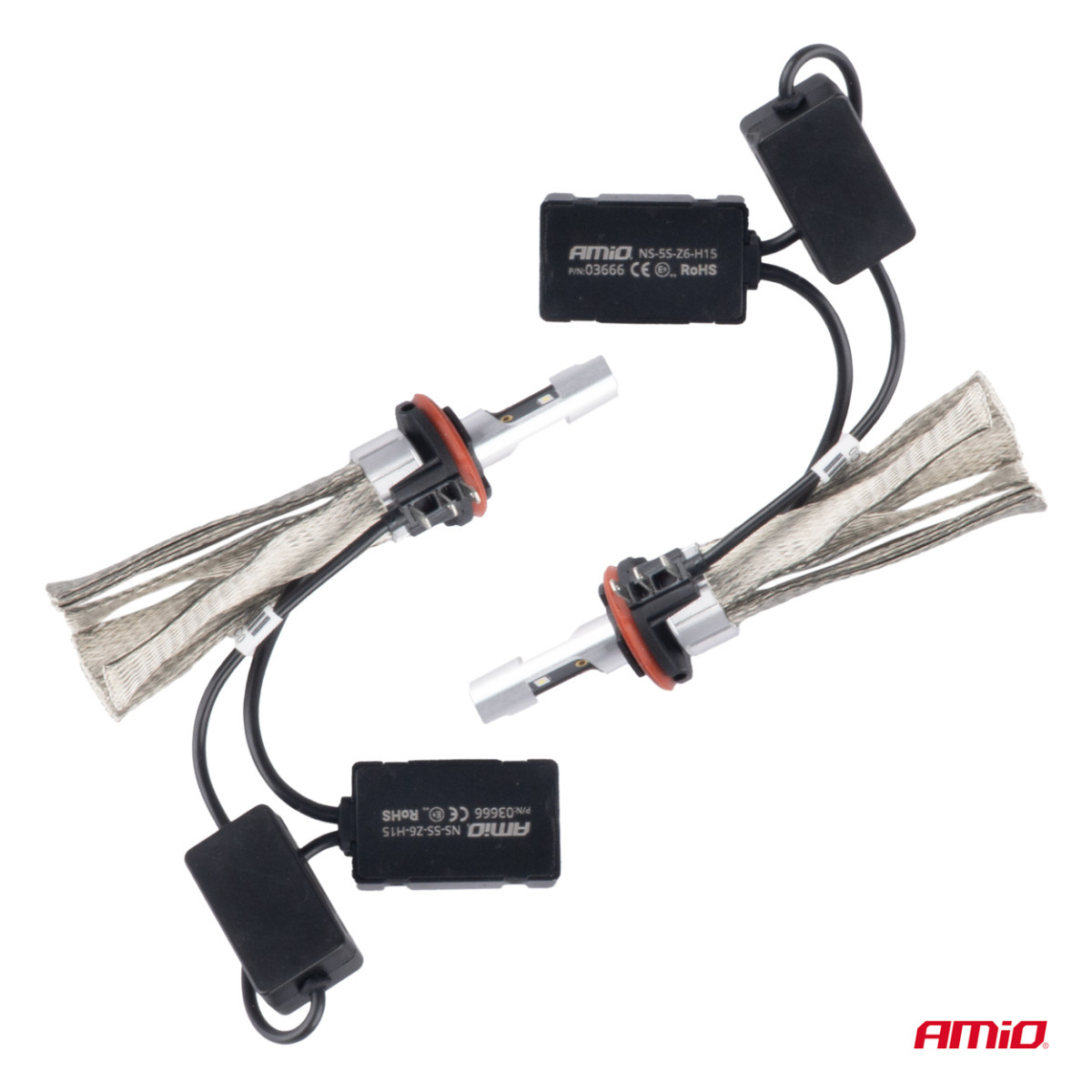 LED headlight bulbs FLEX+ H15 6000K series 12V 24V Canbus, 2pcs. AMIO-03666