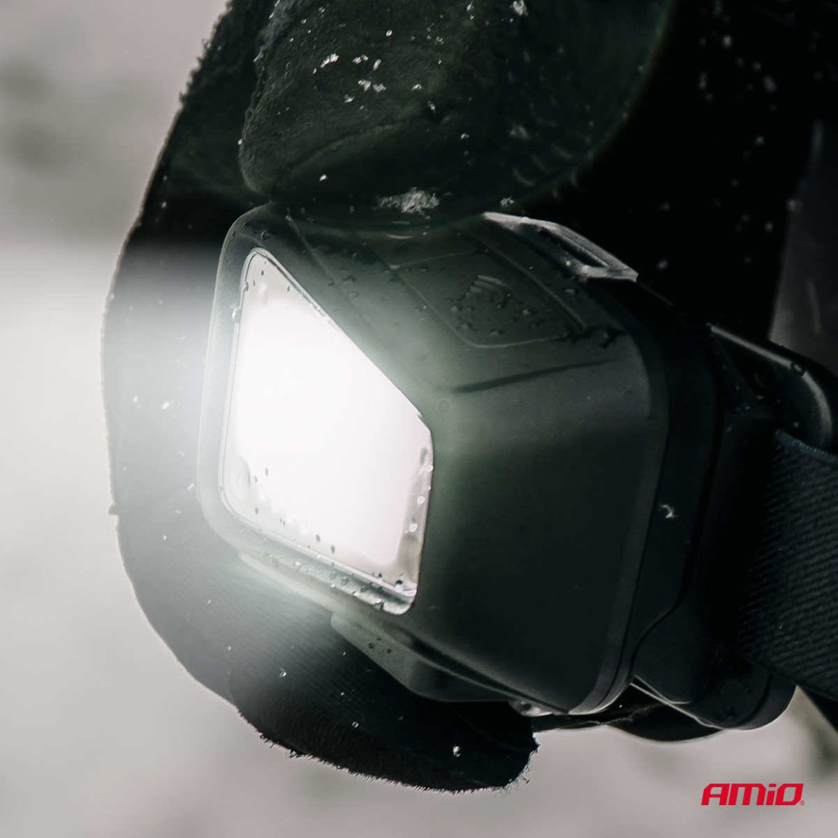 Rechargeable LED headlamp COB with motion sensor, 1800 mAh AMIO-04666