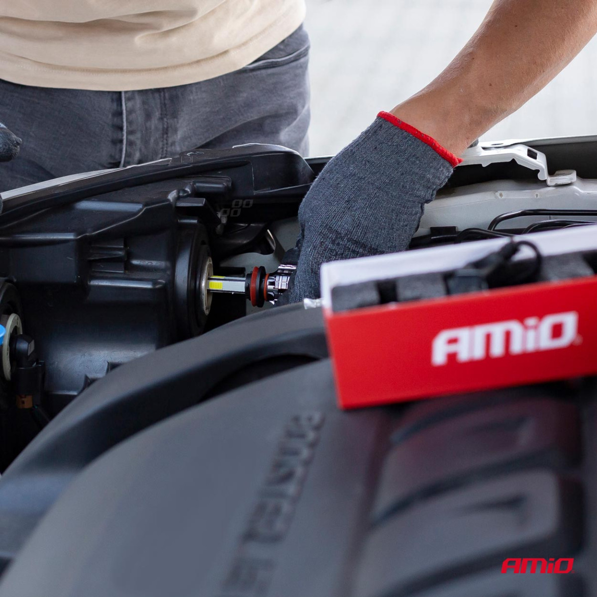 LED headlight bulbs COB Series H1 AMiO-02842