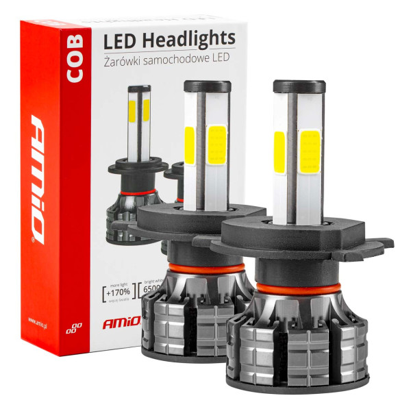 LED headlight bulbs COB Series H4 AMiO-02843