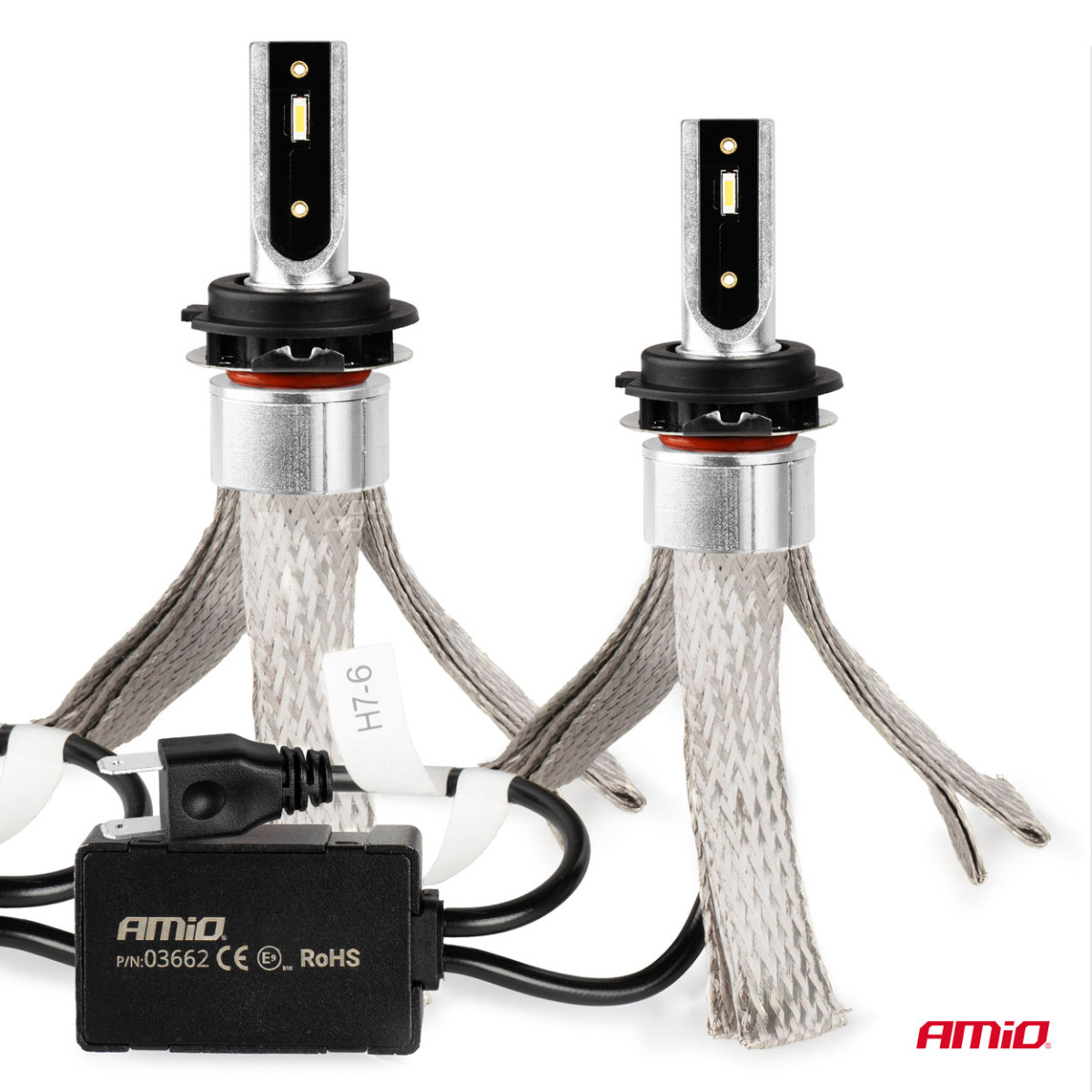 LED headlight bulbs FLEX+ Series H7-6 canbus 6000K 12-24V AMIO-03662