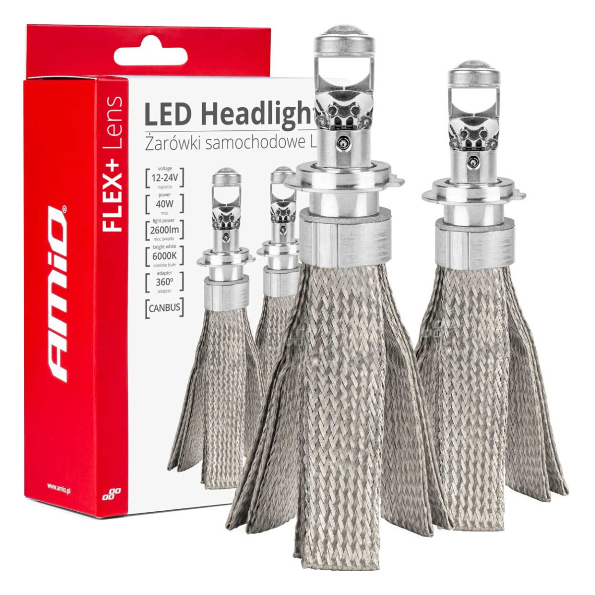 LED headlight bulbs FLEX+ Series H7 Lens AMiO-03660