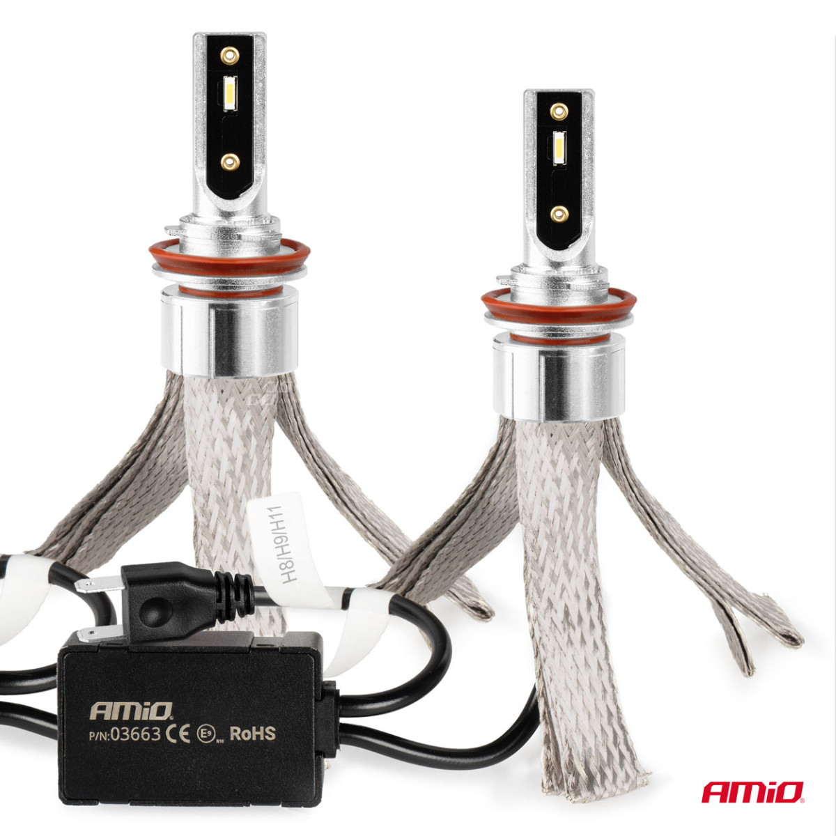 LED headlight bulbs FLEX+ Series H8 H9 H11 H16 canbus 6000K 12-24V AMIO-03663