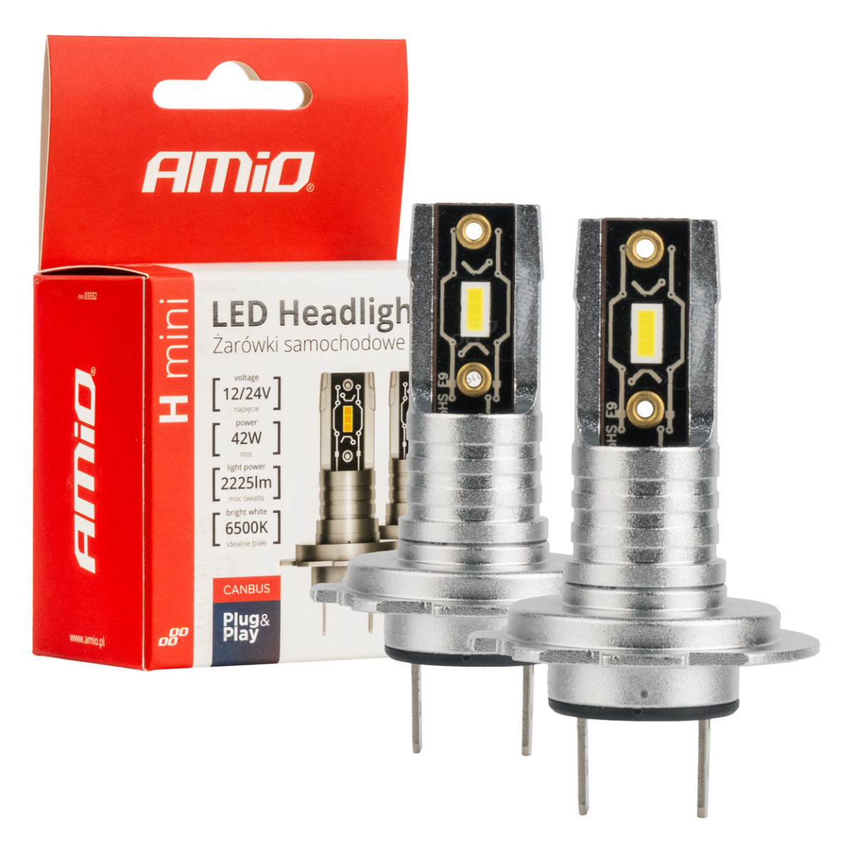 LED headlight bulbs H-mini Series H7/H18 AMiO-03332