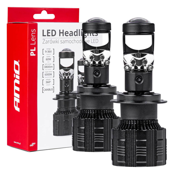LED headlight bulbs H7 PL Lens Series AMiO-03668