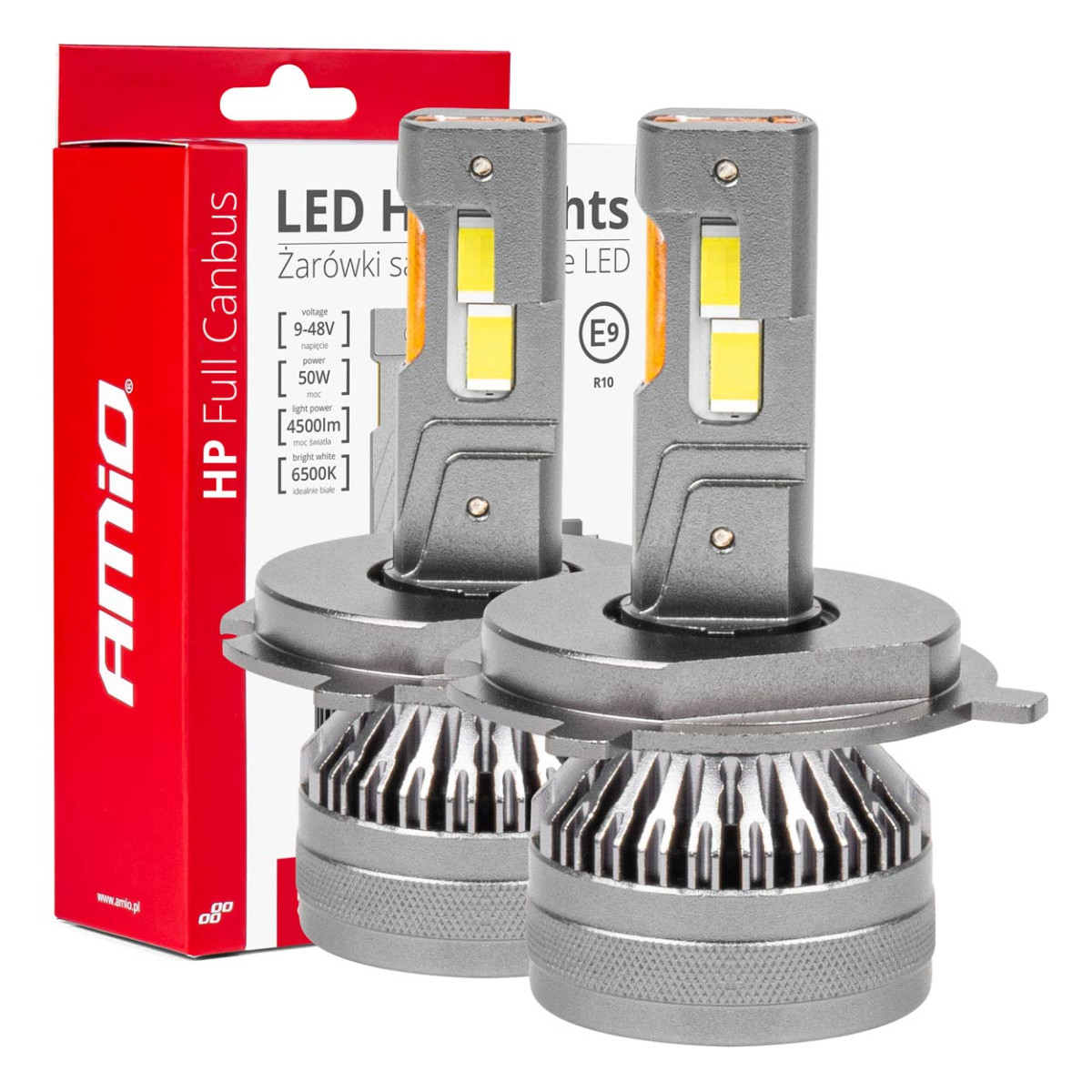 LED headlight bulbs HP Series H4/H19 12-24V AMiO-03673