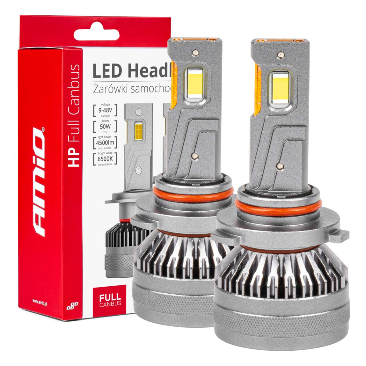 LED headlight bulbs HP Series HB3 9005/HIR1 9011/H10 Canbus AMiO-03678
