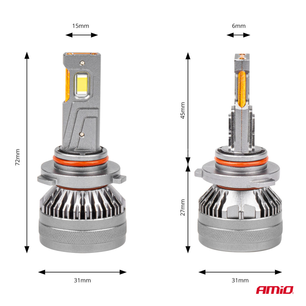 LED headlight bulbs HP Series HB3 9005/HIR1 9011/H10 Canbus AMiO-03678