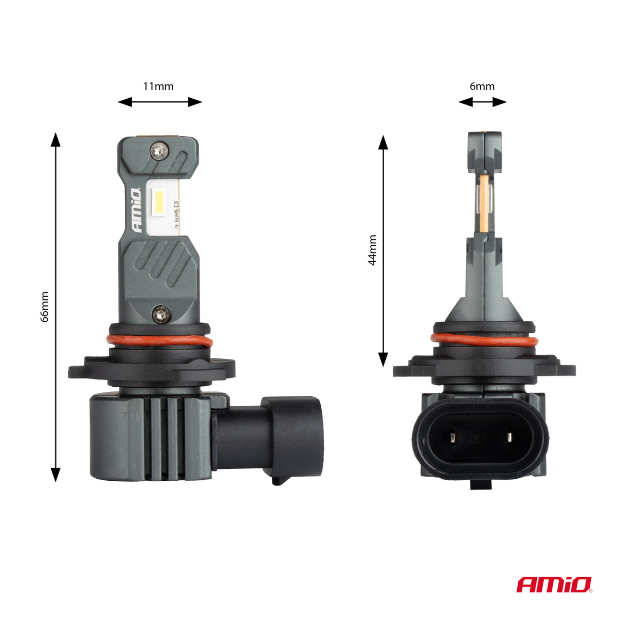 LED headlight bulbs Hybrid series HB3 HIR1 H10 6000K Canbus 60W AMIO-04117