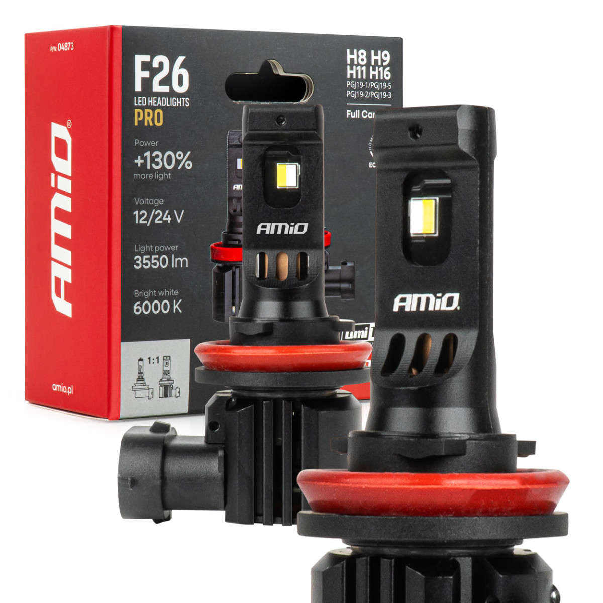 LED car bulbs H8/H9/H11/H16 F26 PRO LumiTec LIMITED +130% DUO FULL CANBUS 12V/24V AMIO-04873