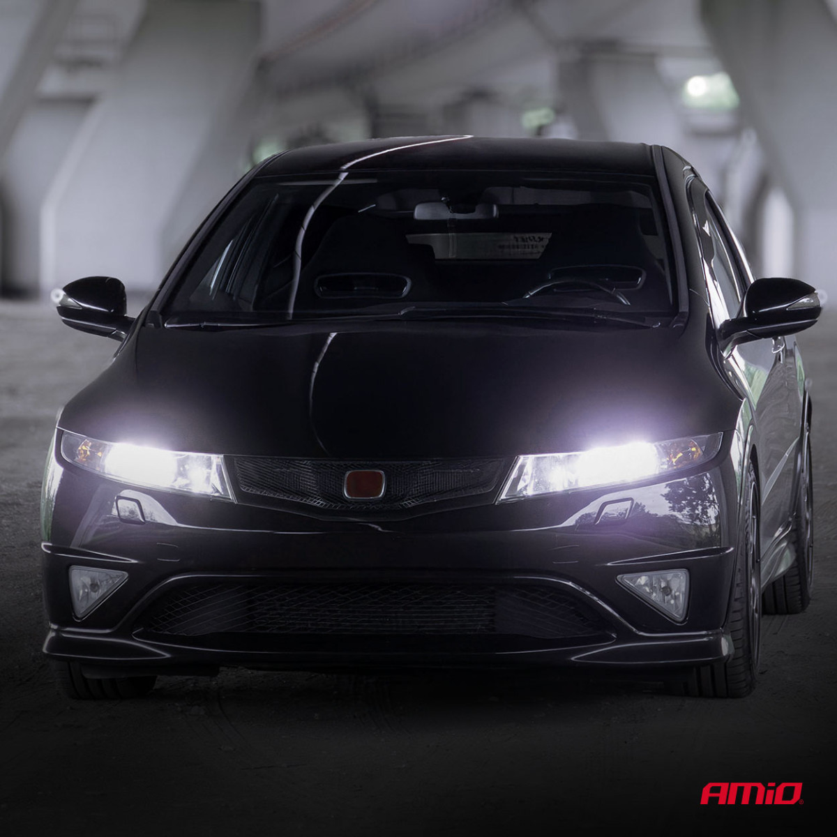 LED headlight bulbs Series F25 PRO BLACK FULL CANBUS H1 68W 12V 24V AMIO-04717