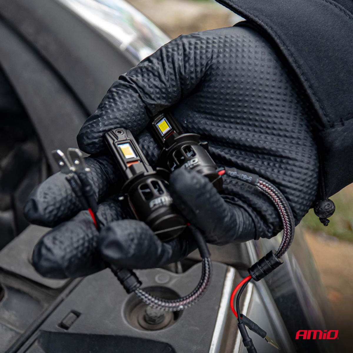 LED headlight bulbs Series F25 PRO BLACK FULL CANBUS H3 68W 12V 24V, AMIO-04718