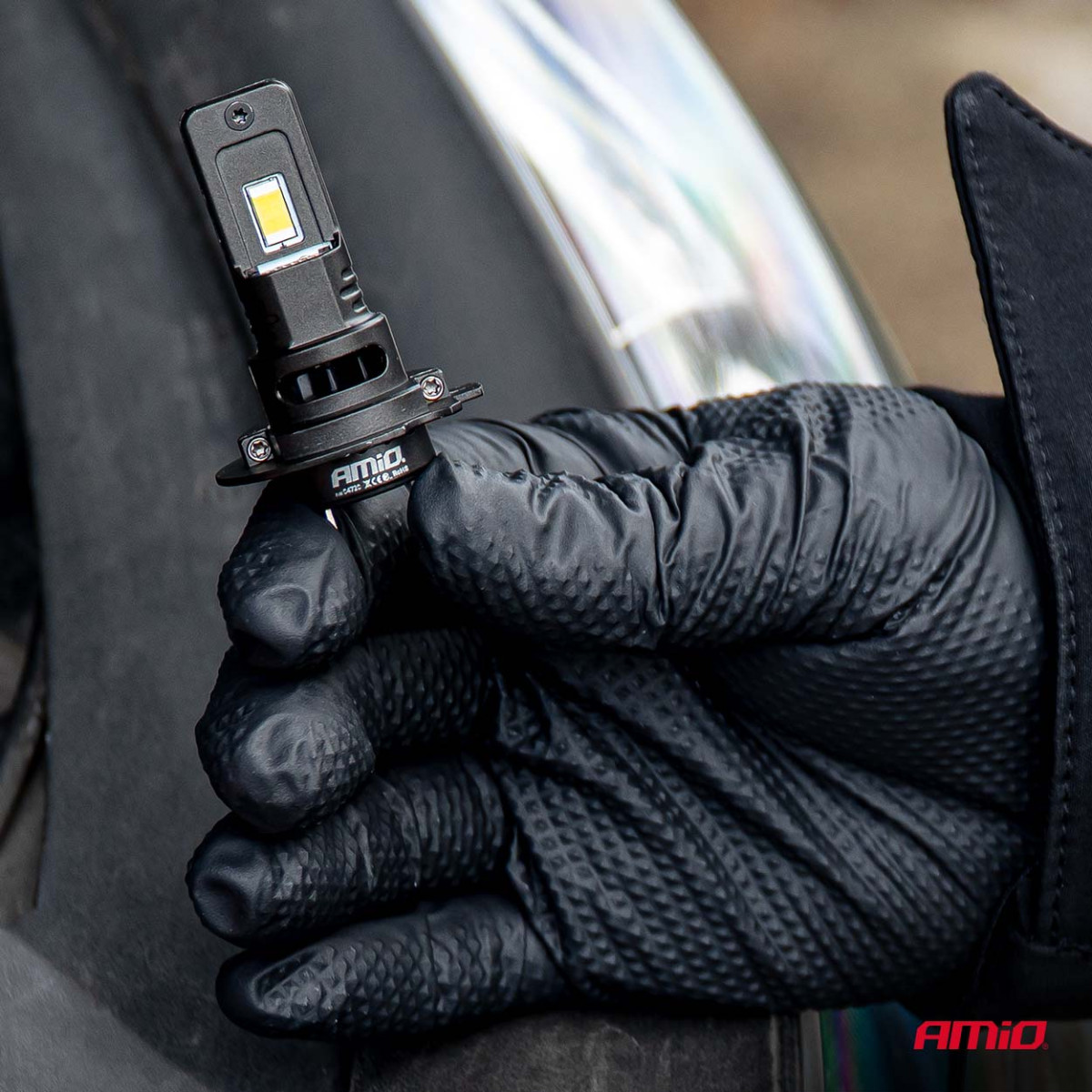 LED headlight bulbs F25 PRO BLACK FULL CANBUS H7 68W 12V 24V, AMIO-04720