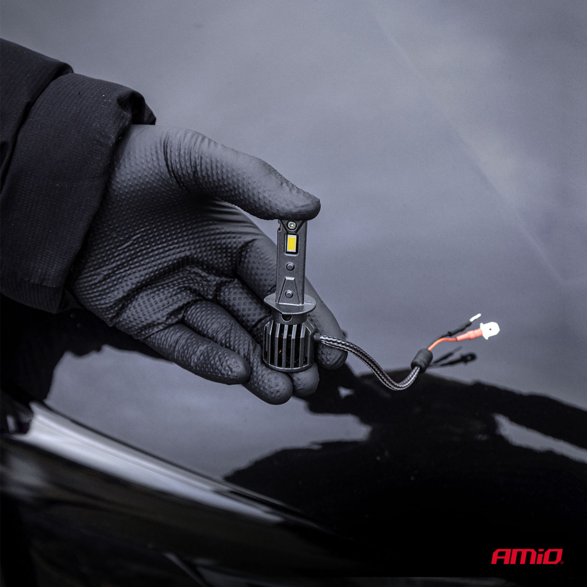 LED headlight bulbs F25 SILVER FULL CANBUS H1 54W 12V 24V AMIO-04701