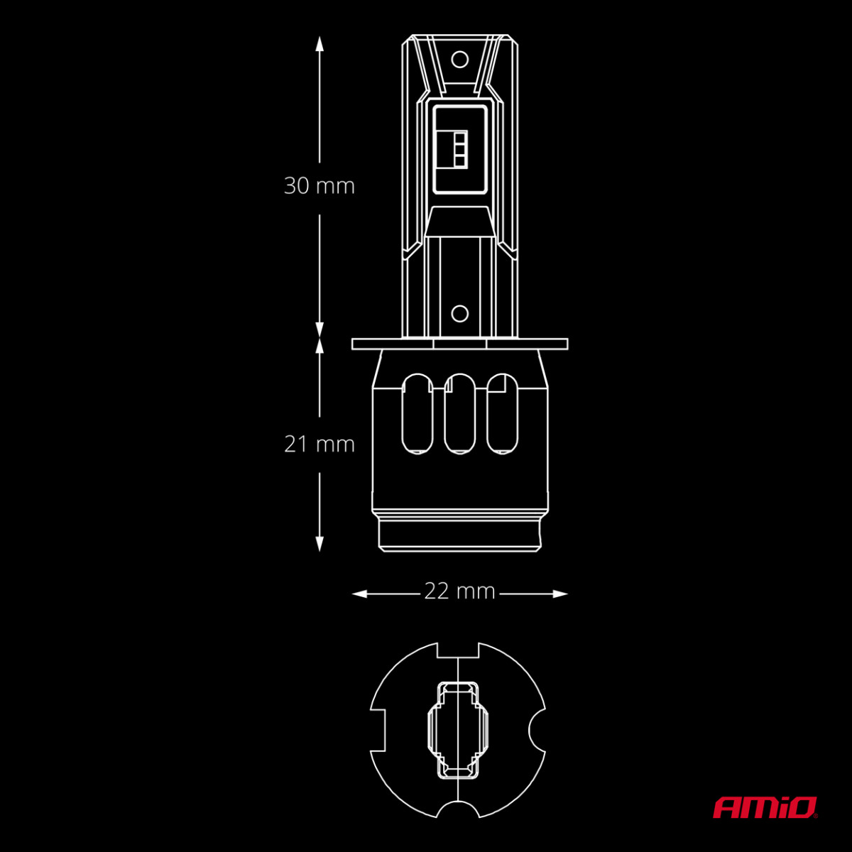LED car bulbs H3 F26 PRO LumiTec LIMITED +130% DUO FULL CANBUS 12V/24V AMIO-04870