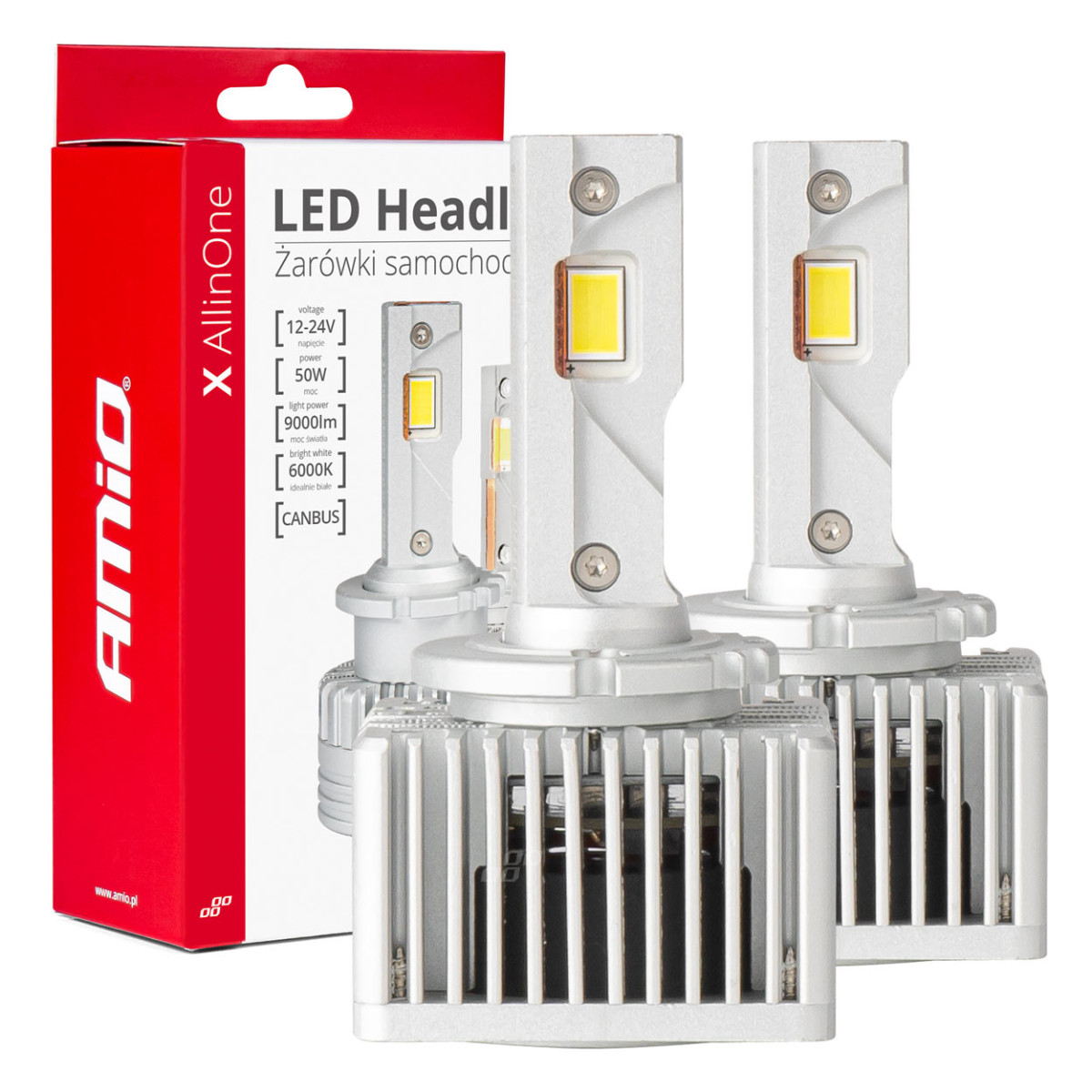 LED headlight bulbs X AllinOne Series D1S D3S D8S canbus 6000K AMIO-03669
