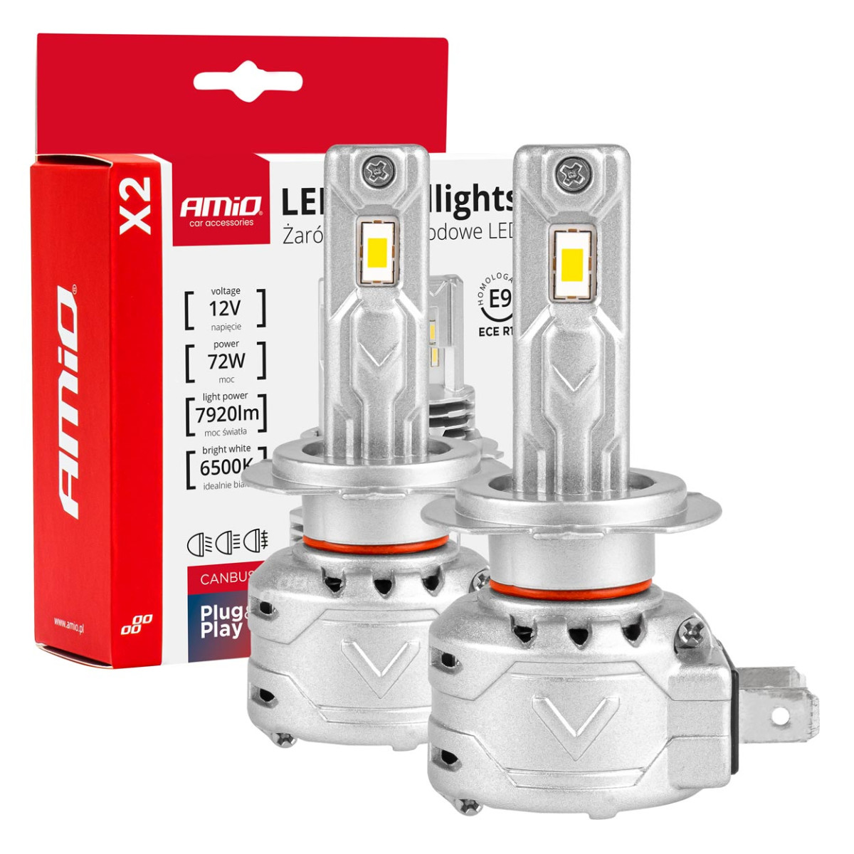 LED headlight bulbs X2 Series H7 AMiO-02973