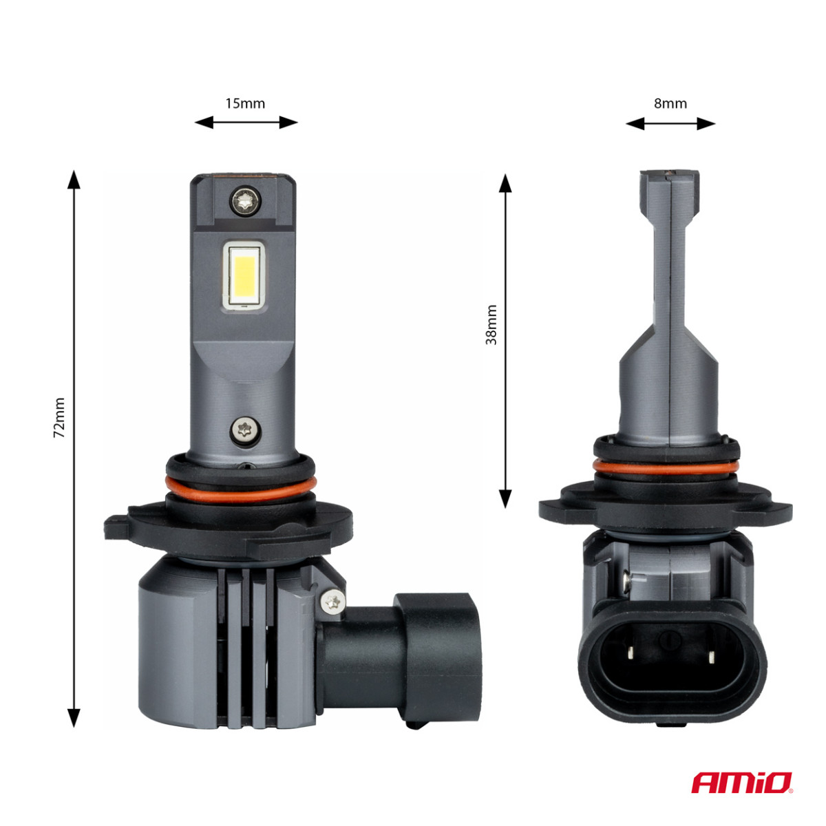 LED headlight bulbs X4-series AVIATOR HB3 9005 HIR1 9011 H10 6500K max 44W AMIO-03766